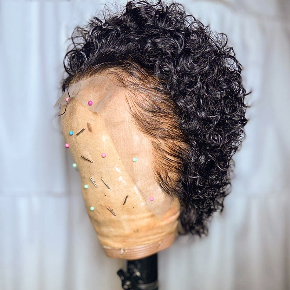 Curly Pixie Cut Wig Lace Human - огляд і ціна Short Pixie Cut Wig Human Hair Cheap