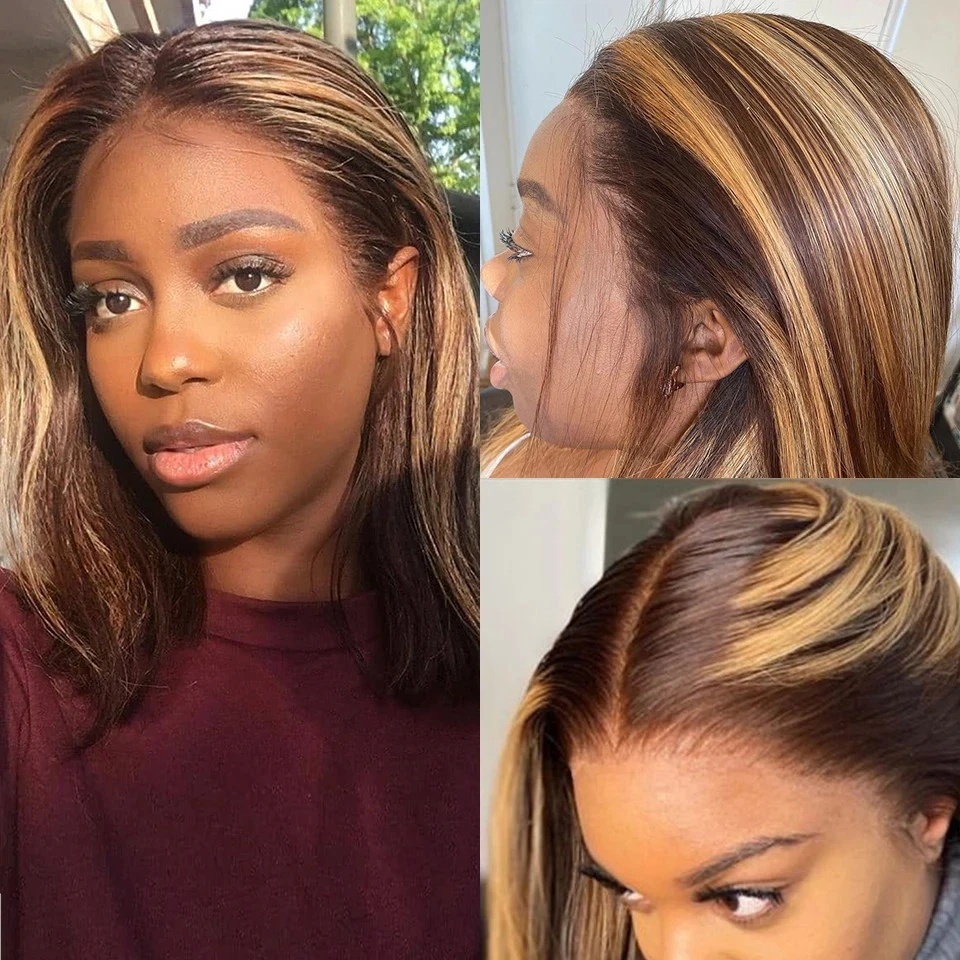 Highlight P4/27 Straight Bob W - огляд і ціна Pre Parted 13X4 Lace Front Bob Wig