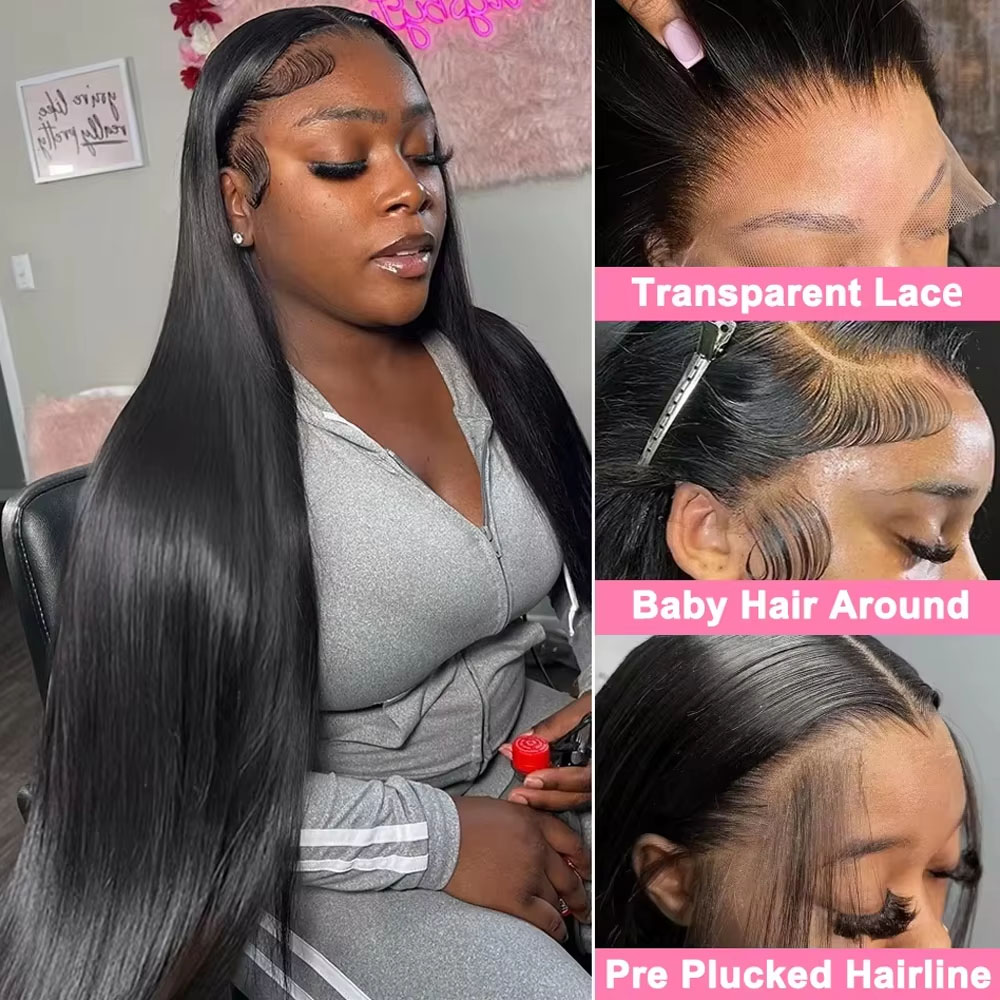 40 Inch 13x4 Transparent Strai - огляд і ціна Hd Lace Frontal Wig Human Hair Pre Plucked