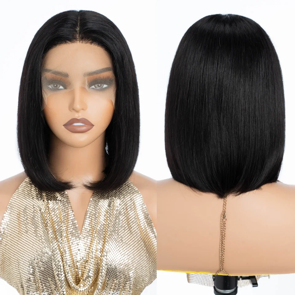 Straight Short Bob Wigs Human  - огляд і ціна Glueless Wear And Go Human Hair Wig