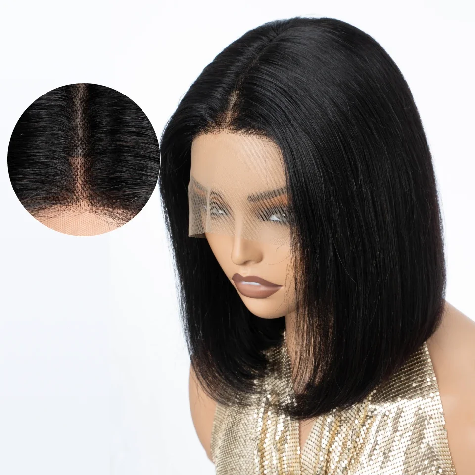 Straight Short Bob Wigs Human  - огляд і ціна Glueless Wear And Go Human Hair Wig