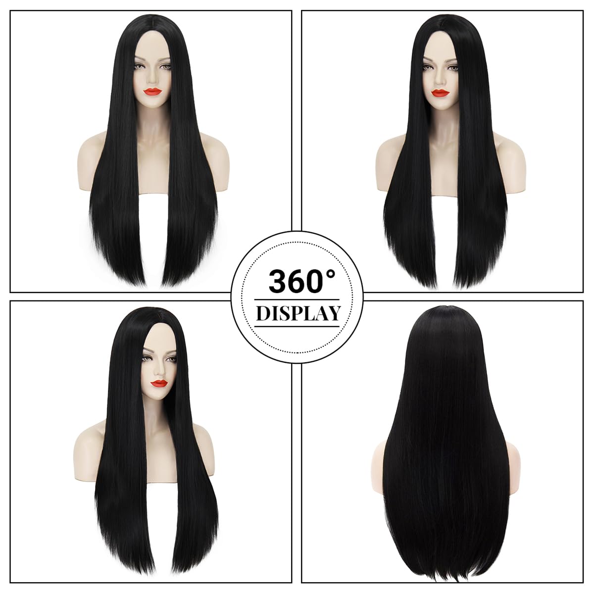 Synthetic Long Black Wig for W - огляд і ціна Synthetic Braided Wigs For Black Women