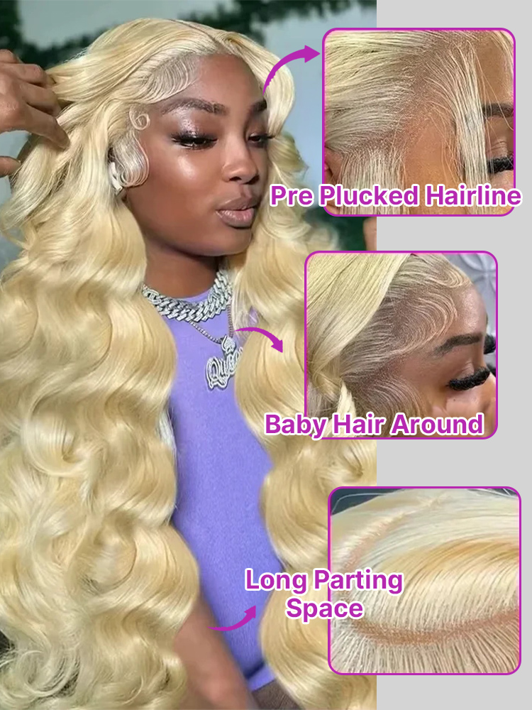 30 40 Inches 613 Honey Blonde  - огляд і ціна 613 Blonde Body Wave Lace Front Wig