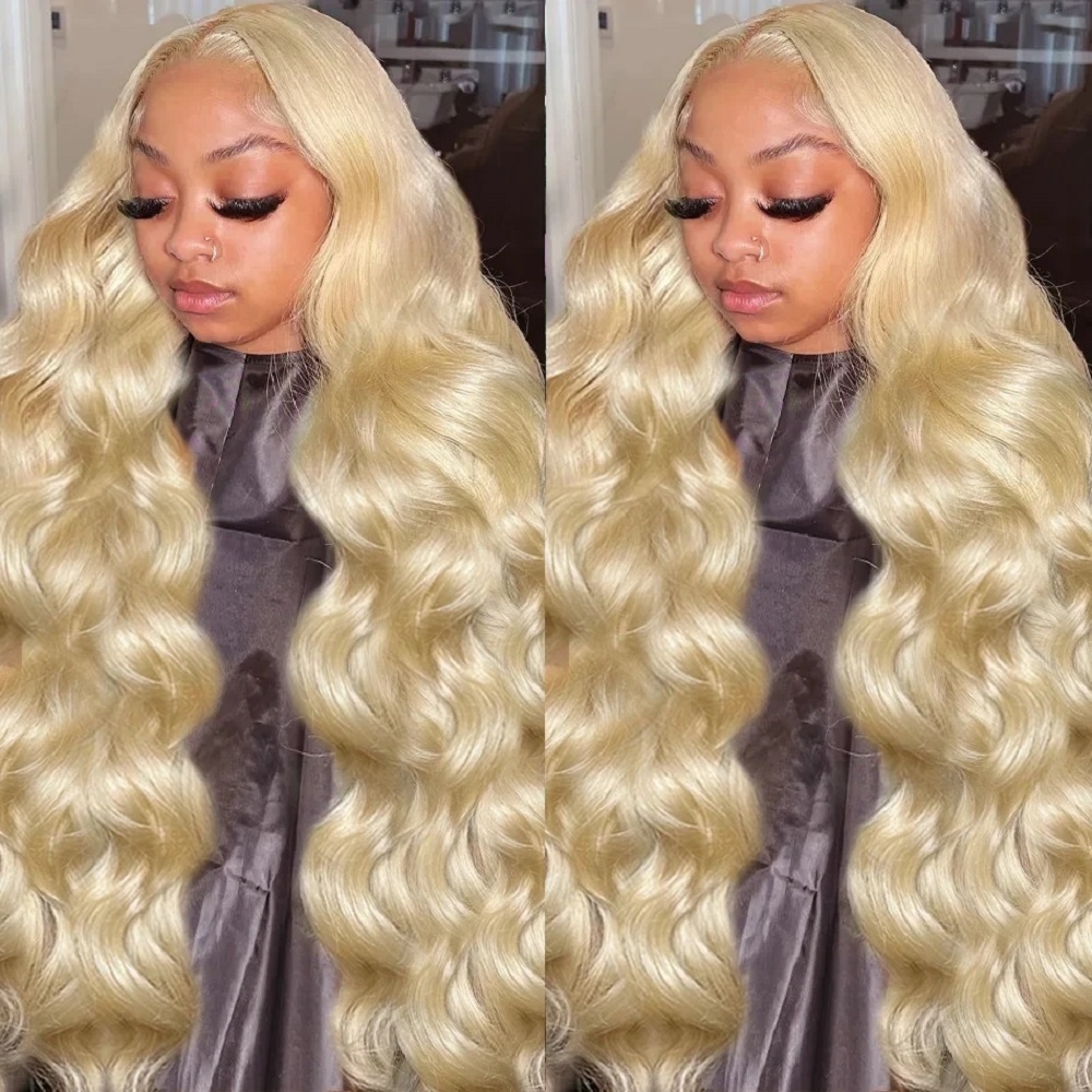 46 Inch HD Blonde 13x4 Lace Fr - огляд і ціна 613 Blonde Body Wave Lace Front Wig