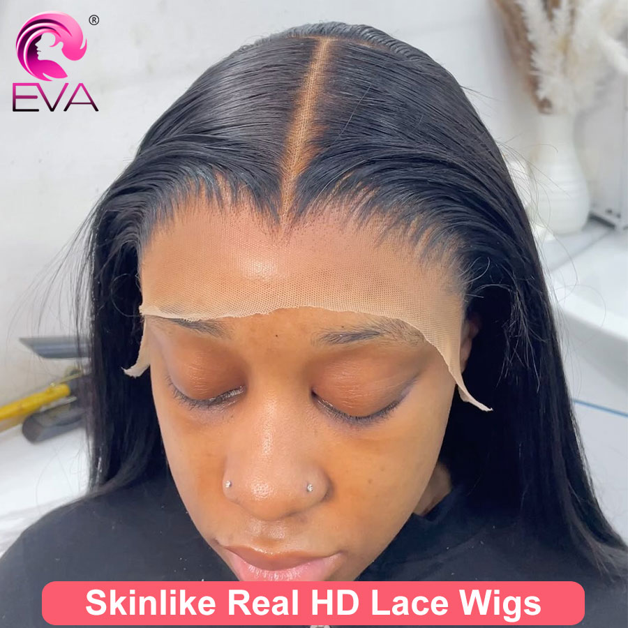 Eva Hair Deep Part HD Lace Fro - огляд і ціна Hd Lace Frontal Wig Human Hair Pre Plucked
