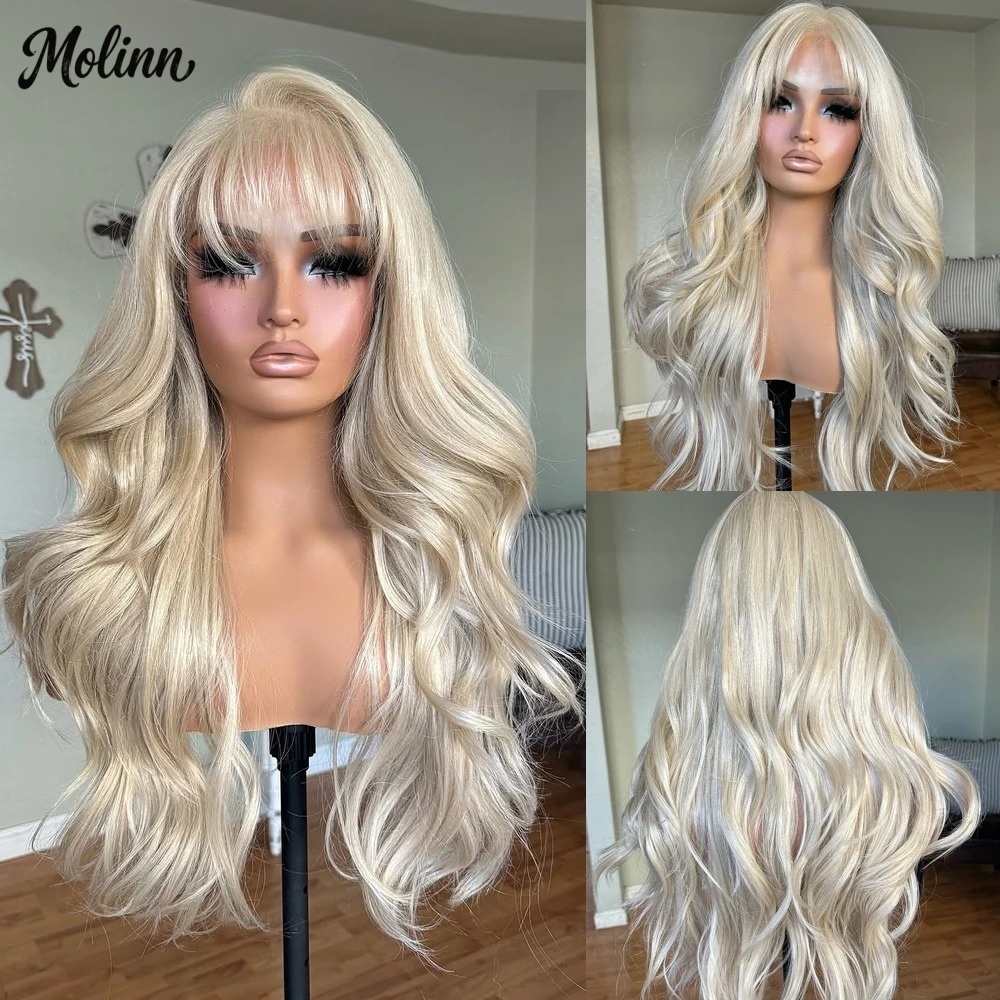 Bangs 613 Blonde Body Wave Lac - огляд і ціна 613 Blonde Body Wave Lace Front Wig