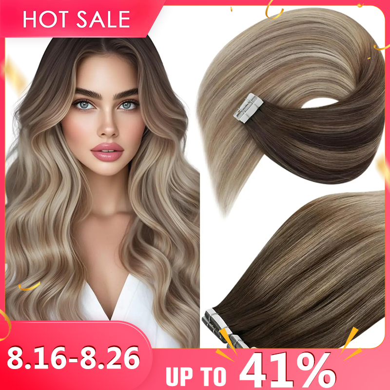 VeSunny Tape in Hair Extension - огляд і ціна Invisible Tape In Extensions Real Hair
