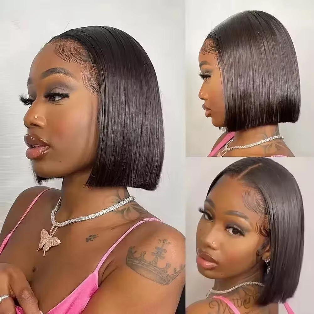250 Density Straight 13x4 Lace - огляд і ціна Pre Parted 13X4 Lace Front Bob Wig