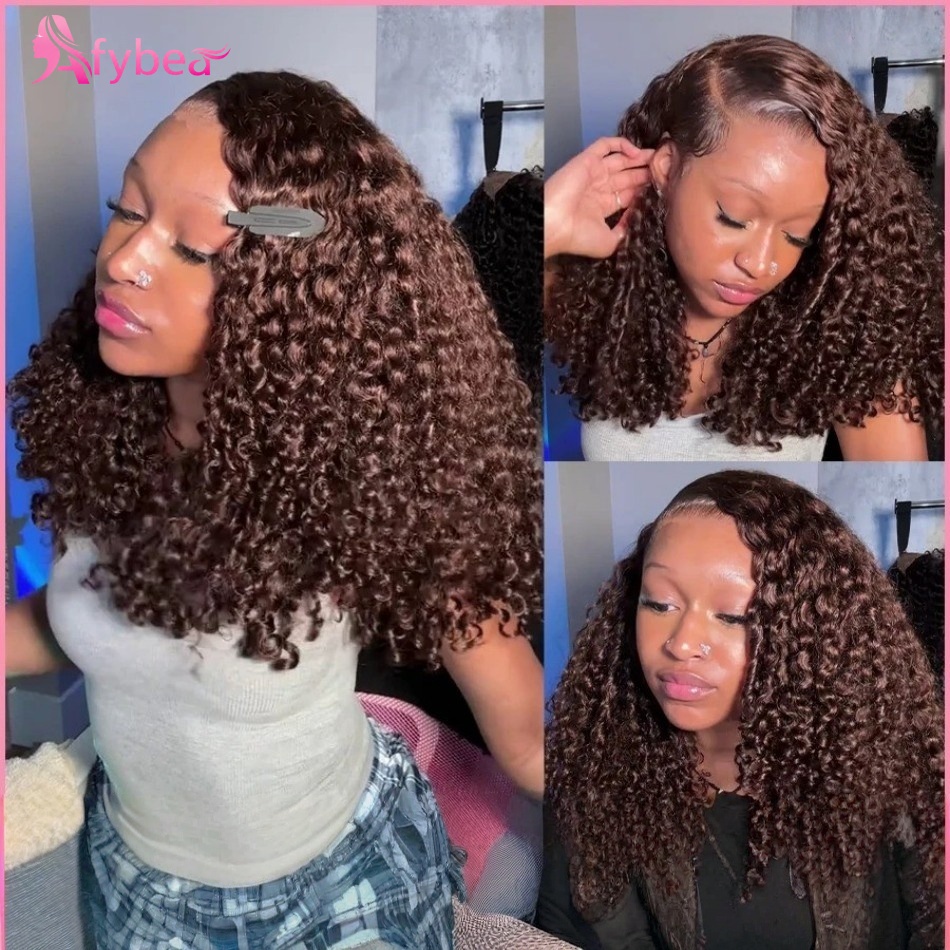 Curly Lace Front Wig Chocolate - огляд і ціна Hd Lace Frontal Wig Human Hair Pre Plucked