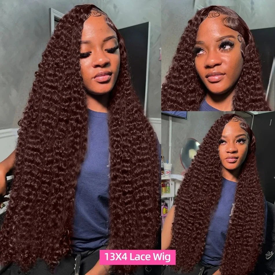 Curly Lace Front Wig Chocolate - огляд і ціна Hd Lace Frontal Wig Human Hair Pre Plucked